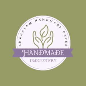 Dark Purple And Green Aesthetic Handmade Paper Company Logo
